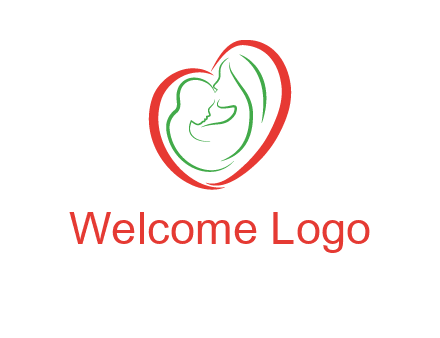woman and child in heart healthcare logo