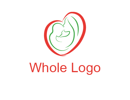 woman and child in heart healthcare logo