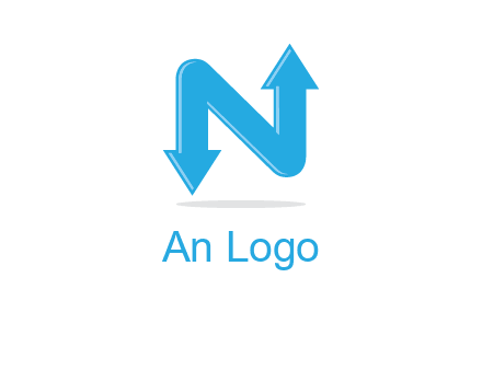 letter N with arrows