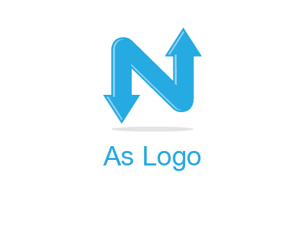 letter N with arrows