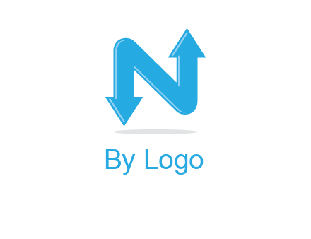 letter N with arrows