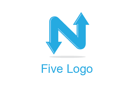 letter N with arrows