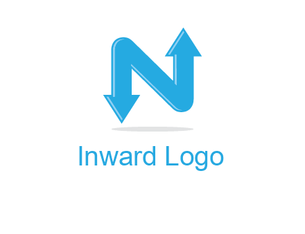 letter N with arrows