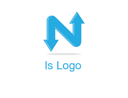 letter N with arrows