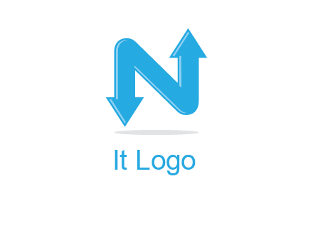 letter N with arrows