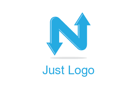 letter N with arrows