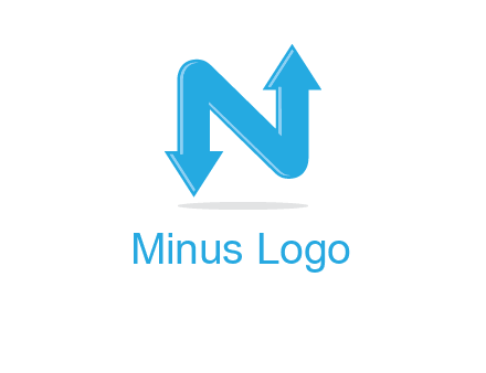 letter N with arrows