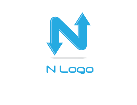 letter N with arrows