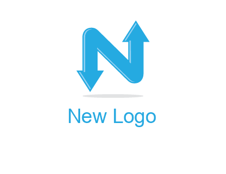 letter N with arrows