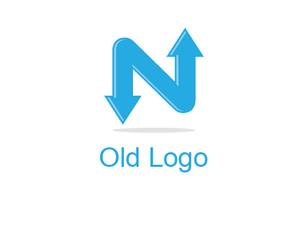 letter N with arrows
