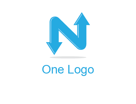 letter N with arrows