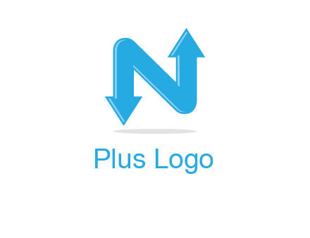 letter N with arrows