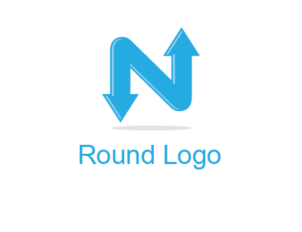 letter N with arrows