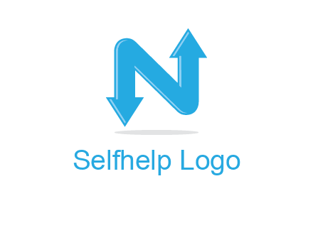 letter N with arrows