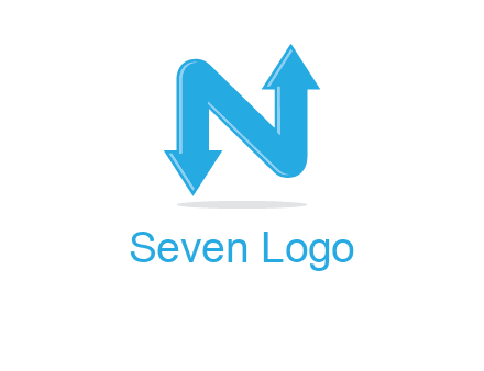 letter N with arrows