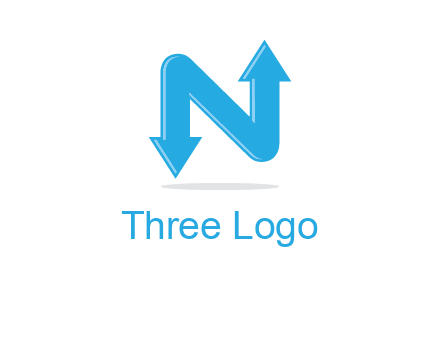 letter N with arrows