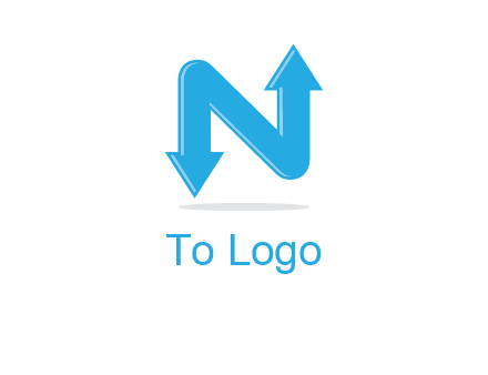 letter N with arrows