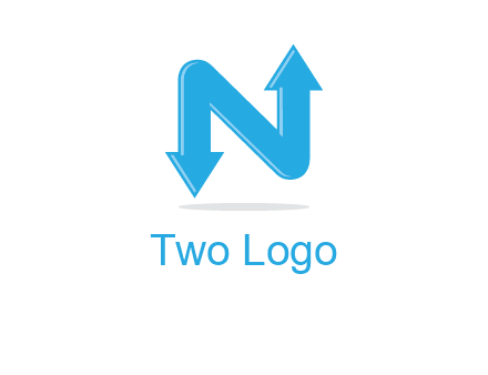 letter N with arrows
