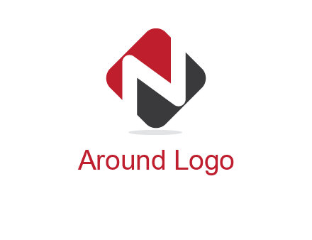 letter N in a square logo with rounded edges