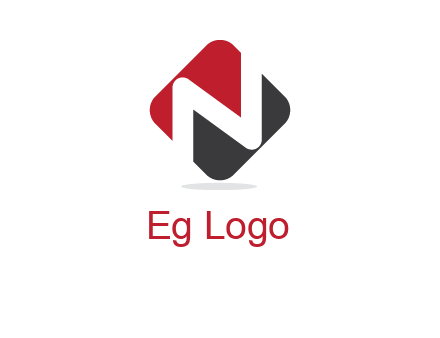 letter N in a square logo with rounded edges