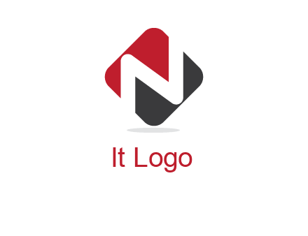 letter N in a square logo with rounded edges