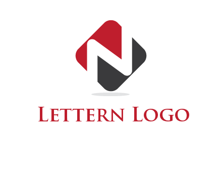 letter N in a square logo with rounded edges