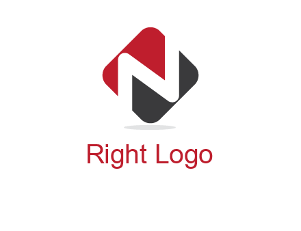 letter N in a square logo with rounded edges