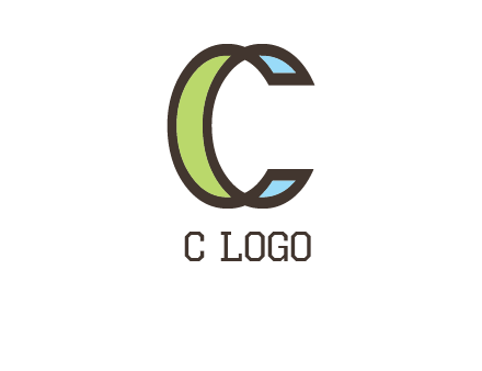line art cartoonish letter C 