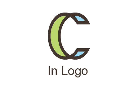 line art cartoonish letter C 