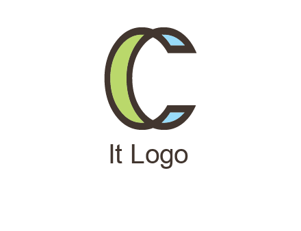 line art cartoonish letter C 