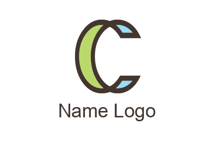 line art cartoonish letter C 