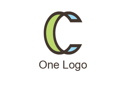 line art cartoonish letter C 