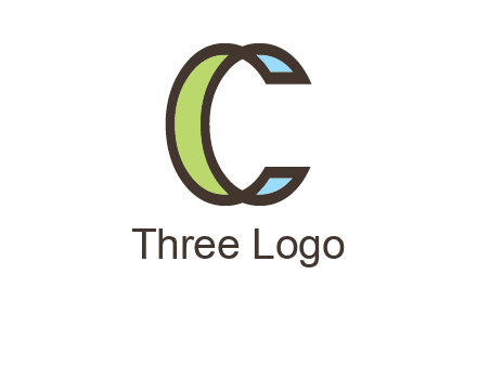 line art cartoonish letter C 