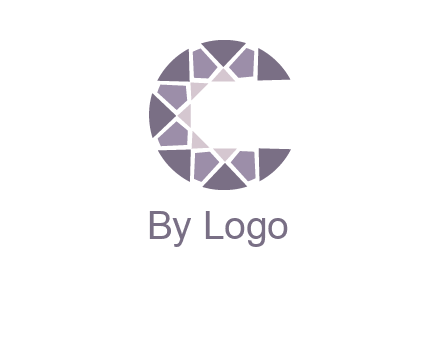 polygonal pattern in letter C