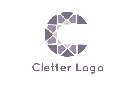 polygonal pattern in letter C
