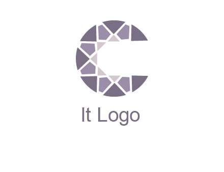polygonal pattern in letter C