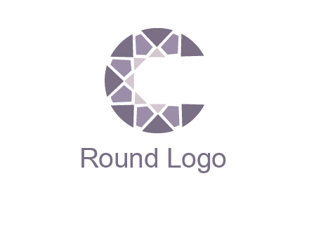 polygonal pattern in letter C