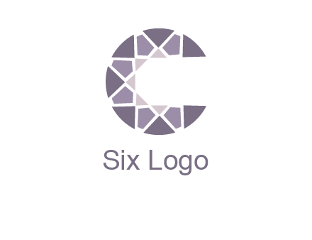 polygonal pattern in letter C