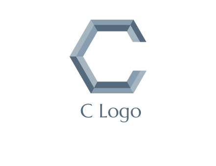 letter C resembling a hexagon