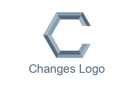 letter C resembling a hexagon