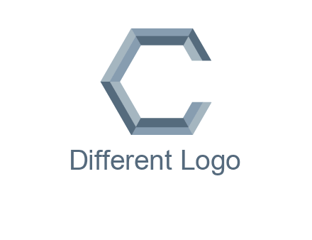 letter C resembling a hexagon