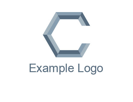 letter C resembling a hexagon