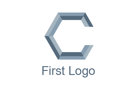 letter C resembling a hexagon