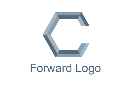 letter C resembling a hexagon
