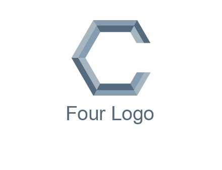 letter C resembling a hexagon