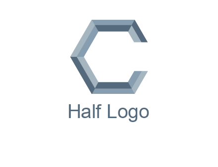 letter C resembling a hexagon