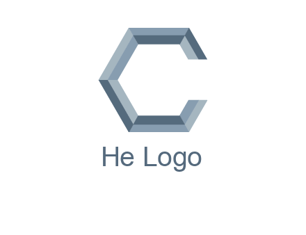 letter C resembling a hexagon