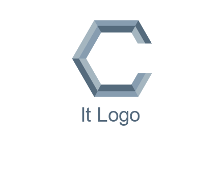 letter C resembling a hexagon