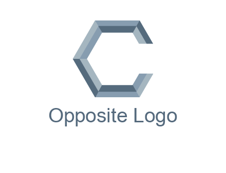 letter C resembling a hexagon