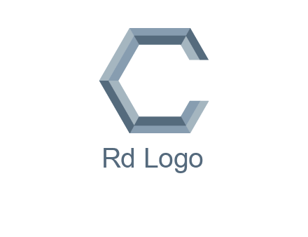 letter C resembling a hexagon
